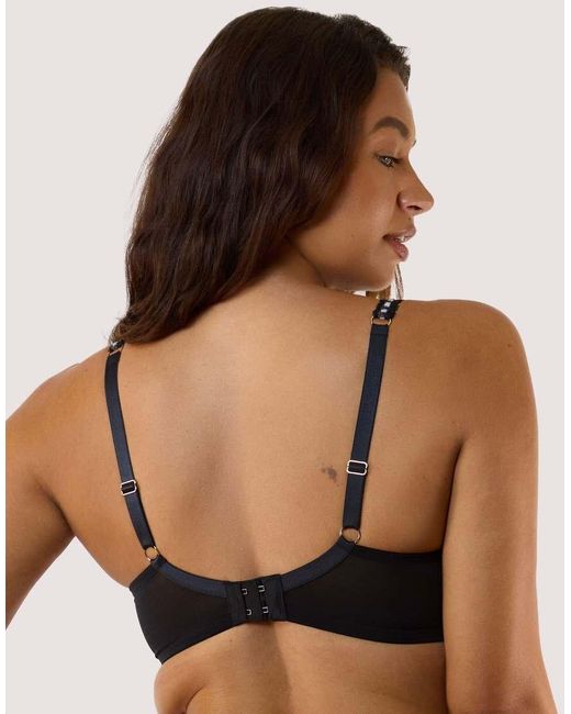 Playful Promises Brown Monica Ribbon Slot Lace Bra