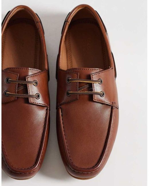 ASOS Brown Lace Up Drivers for men