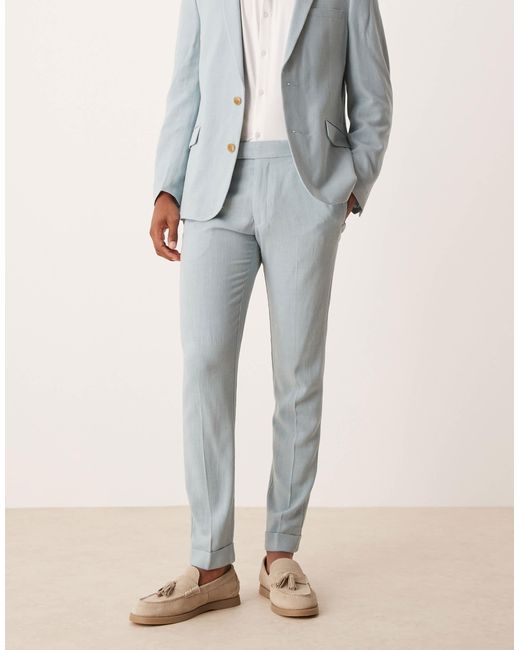 ASOS – skinny fit anzughose in Blue für Herren