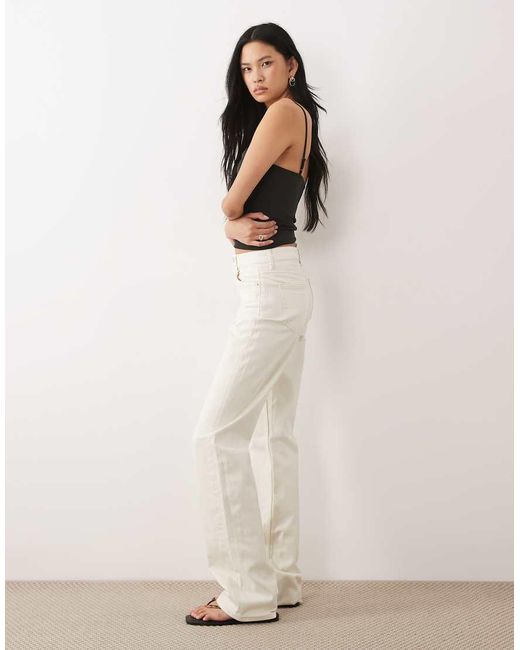 ASOS Natural Asos Design Tall Comfort Stretch Straight Leg Jeans