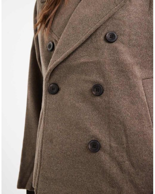 Object Elegante Kort Jack Van Premium Wolmix in het Brown