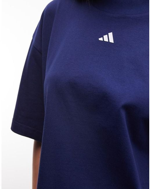 Adidas Originals Blue Three Stripes Studios T-Shirt