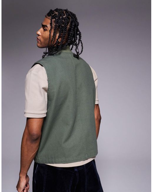 ASOS Gray Washed Vest for men
