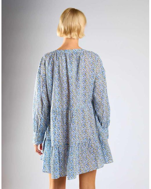 Glamorous Blue Long Sleeve Mini Dress