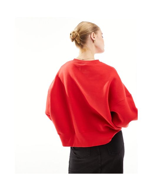 Nike Red – unisex – kurzes oversize-sweatshirt