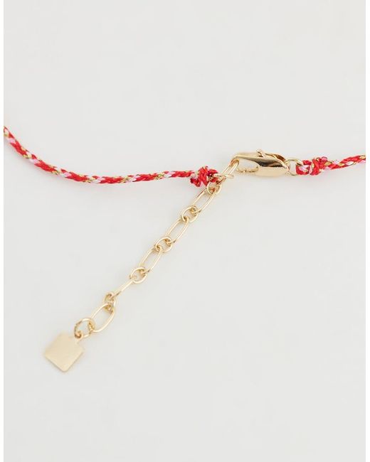ASOS Natural Red Corded Necklace With Sea-life Charms