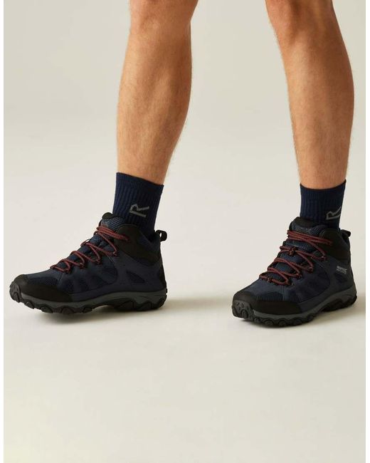 Regatta Blue Edgepoint Iv Technical Waterproof Mid Walking Boots for men
