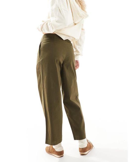 ASOS Natural Clean Waist Barrel Chino