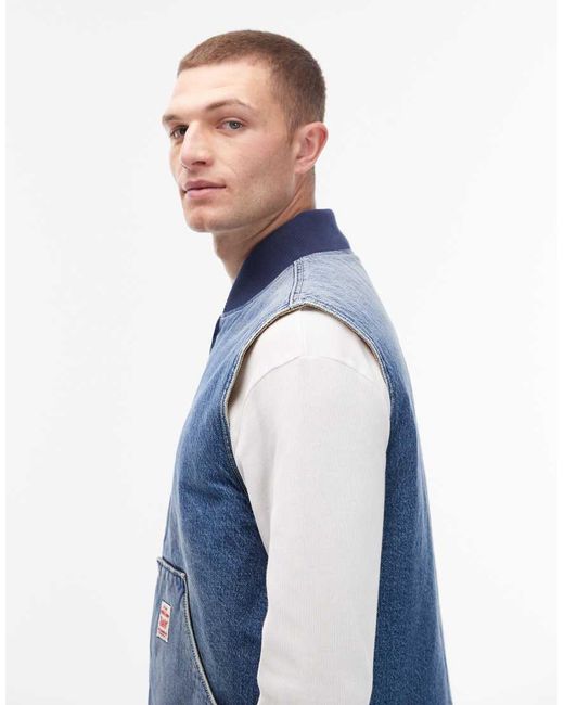 Levi's Blue Workwear Sansome Padded Denim Vest for men