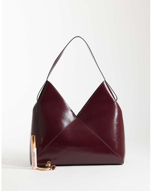 ASOS Purple Tote Bag With Panel Detail Bag