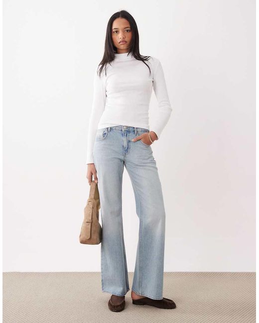Brave Soul White Long Sleeve Ribbed Rollneck Top