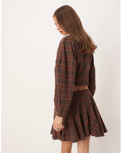 ASOS Natural Volume Detail Mini Skirt