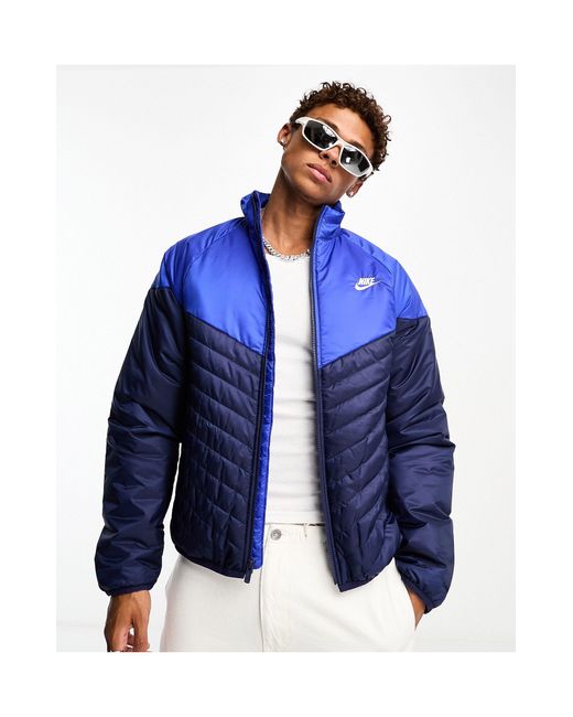 Nike Blue Windrunner Midweight Puffer Jacket for men