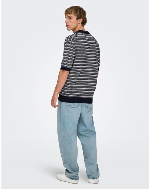 Only & Sons Blue Loose-Fit Jeans for men