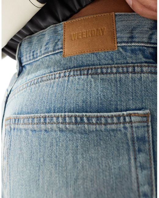 Weekday Blue Motion Slim Fit Bootcut Jeans for men