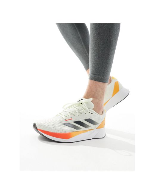Adidas running - duramo sl - sneakers bianco sporco e rosse di Adidas Originals in Gray da Uomo