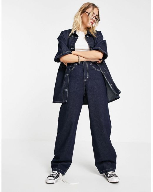 TOPSHOP Blue Co Ord baggy Jean