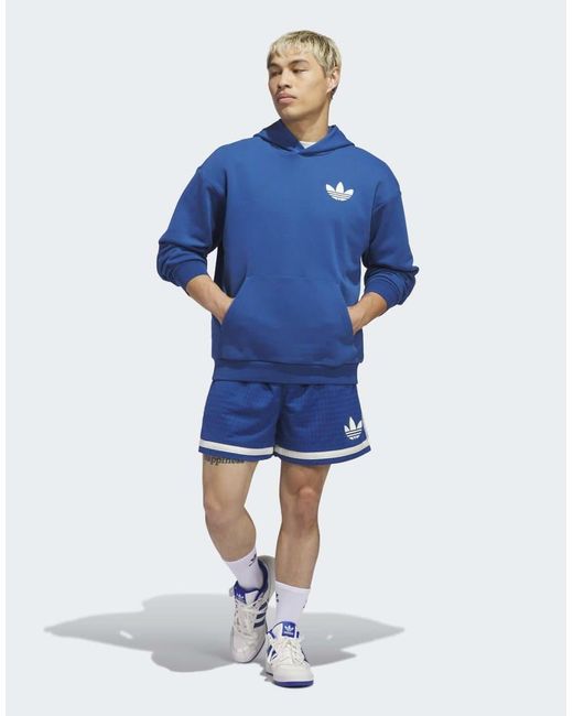 Adidas Originals Blue World Wide Hoops Hoodie