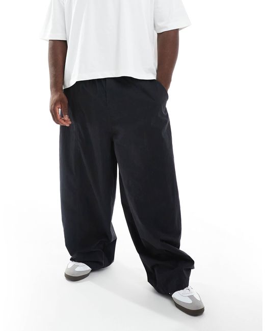 ASOS Black Oversized Baggy Trousers for men