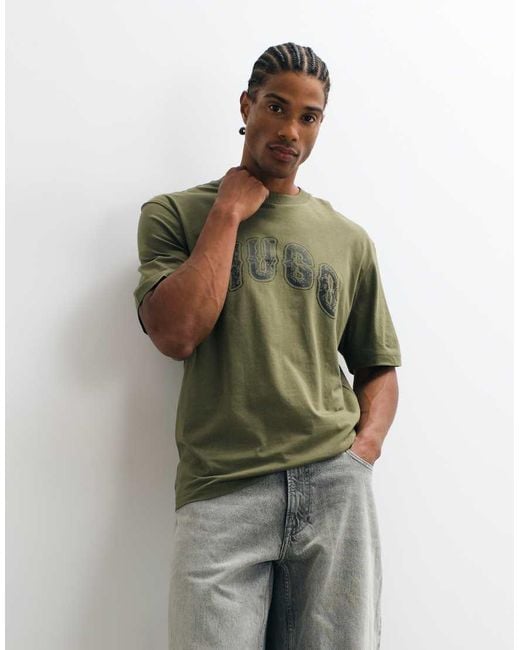 HUGO Green Nerpient Regular Fit Chest Logo T-shirt for men