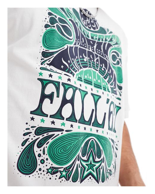 Pretty Green White Fall 67 Backprint T-shirt for men