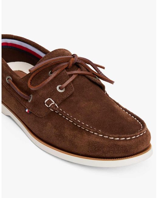 Tommy Hilfiger – bootsschuhe aus wildleder in Brown für Herren