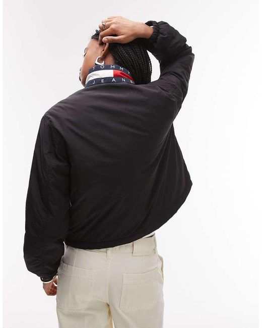 Tommy Hilfiger Black Essential Flag Logo Padded Jacket