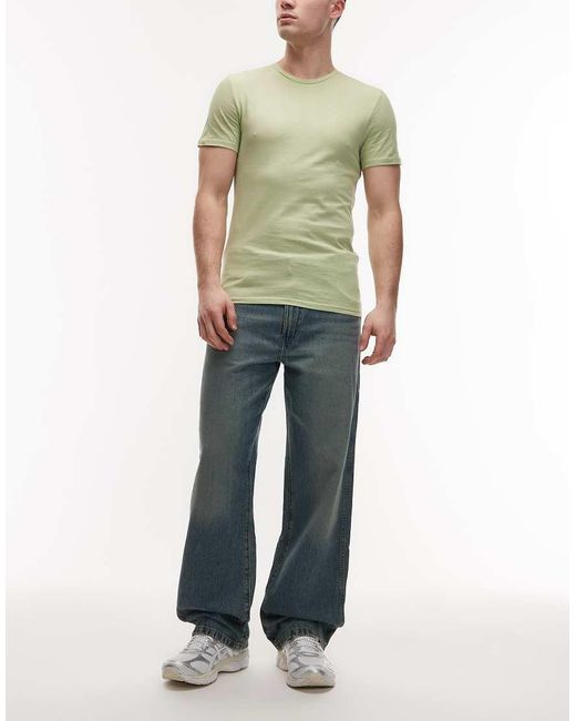 Lacoste Green 3 Pack Loungewear T-shirts for men