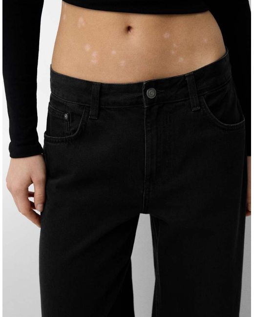 Bershka Black Wide Leg Jeans