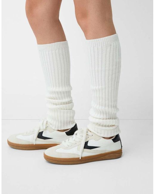 Scaldamuscoli Écru A Coste di Bershka in White