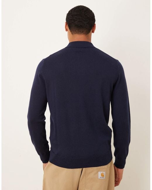 Polo Ralph Lauren – strickpullover aus merinowolle in Blue für Herren