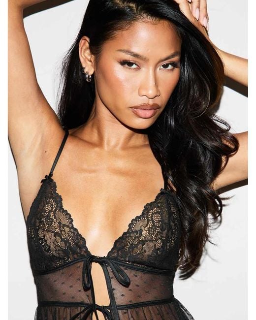 Ann Summers Black Rosabella Cami Top & Shorts Set