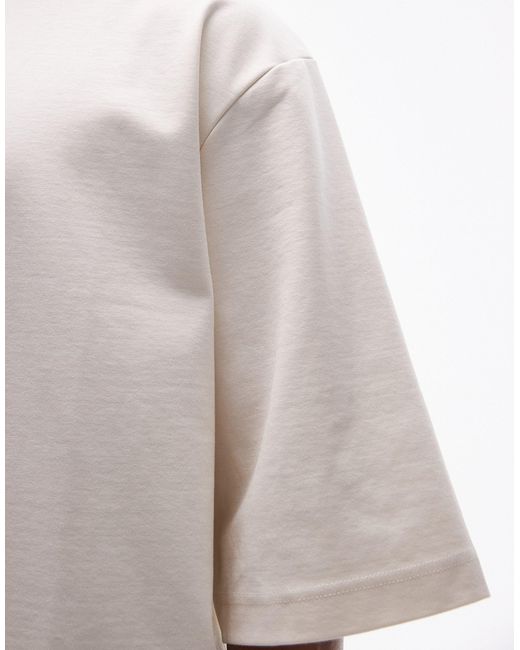 Topman White Premium Heavyweight Oversized Fit Mid Sleeve T-shirt for men