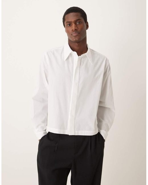 Camicia Corta Squadrata di ASOS in White da Uomo
