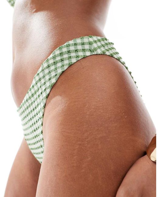 ASOS White Dorothy High Leg Bikini Bottom