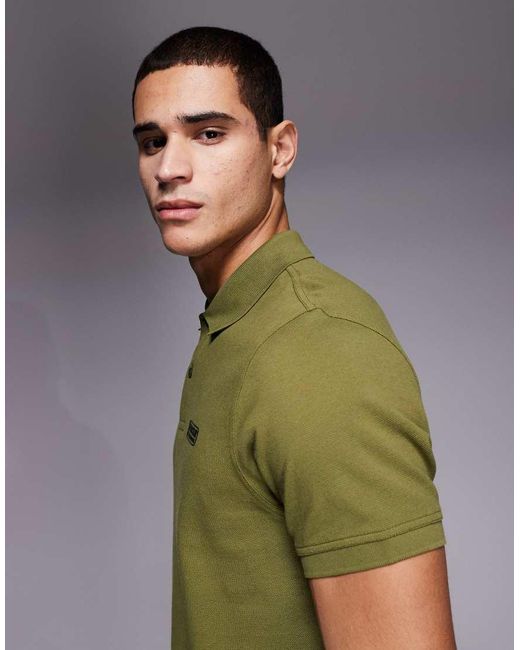 Barbour Green Essential Polo Shirt for men