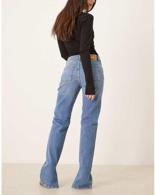 JJXX Blue Ciara Flare Jeans With Rhinestone Details