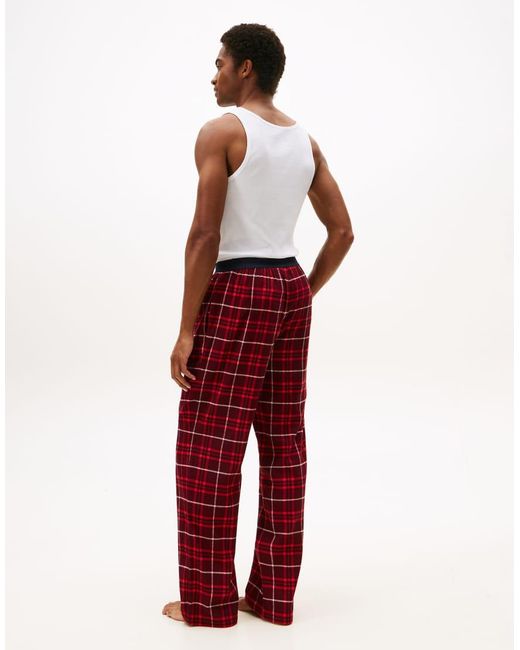 Tommy Hilfiger Red Flannel Pyjama Bottoms for men