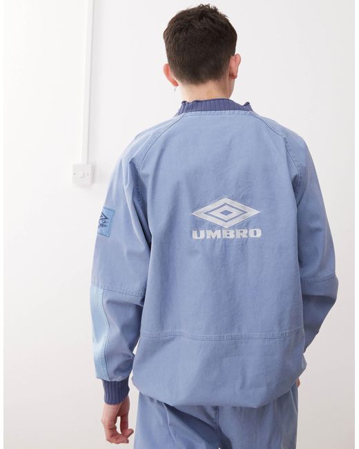 Umbro – drill – sweatshirt in Blue für Herren