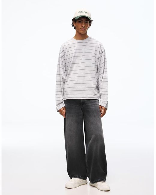 Bershka Black Super baggy Jeans for men