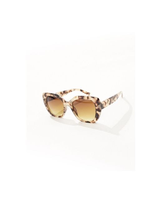South Beach Brown Oversized Square Sunglasses