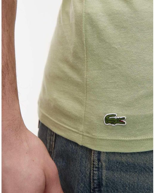 Lacoste Green 3 Pack Loungewear T-shirts for men