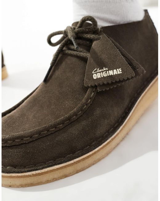 Clarks – desert nomads – schuhe aus wildleder in Natural für Herren