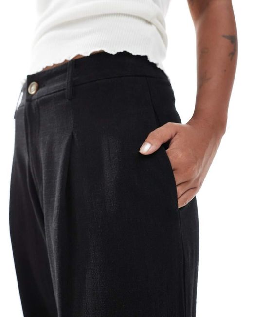 Pantaloni Sartoriali Neri A Fondo Ampio di Miss Selfridge in Black