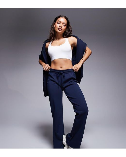 ASOS Blue Asos Design Petite Interlock Flared jogger