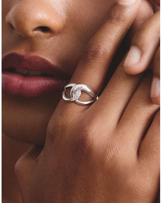 Thomas Sabo White Ring Togehter With Zirconia