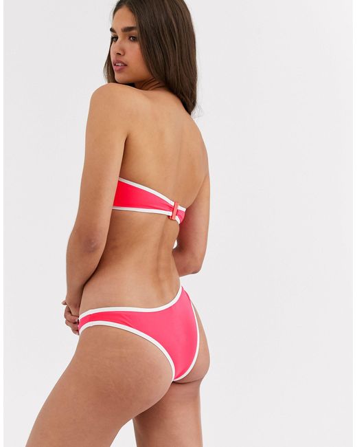 Ellesse Exclusive Brazilian Bikini Bottom in Pink | Lyst