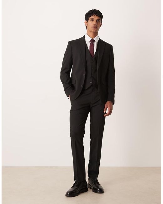 ASOS Smal Colbert in het Black voor heren