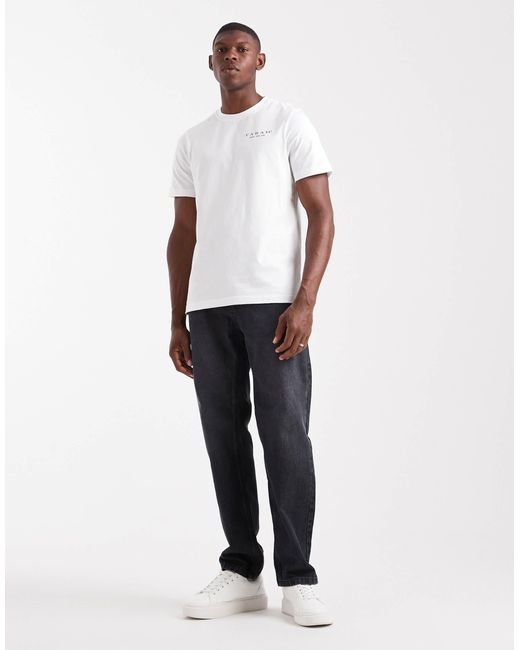 Farah White Landsdown Graphic T-shirt for men