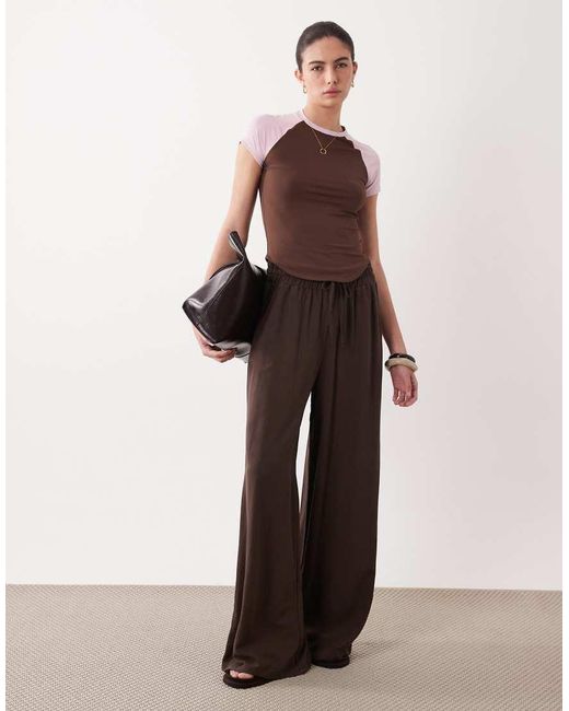 ASOS Baseballtop Van Polyamide in het Brown